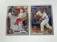 2013 & 14 Topps Chrome Bryce Harper Cards