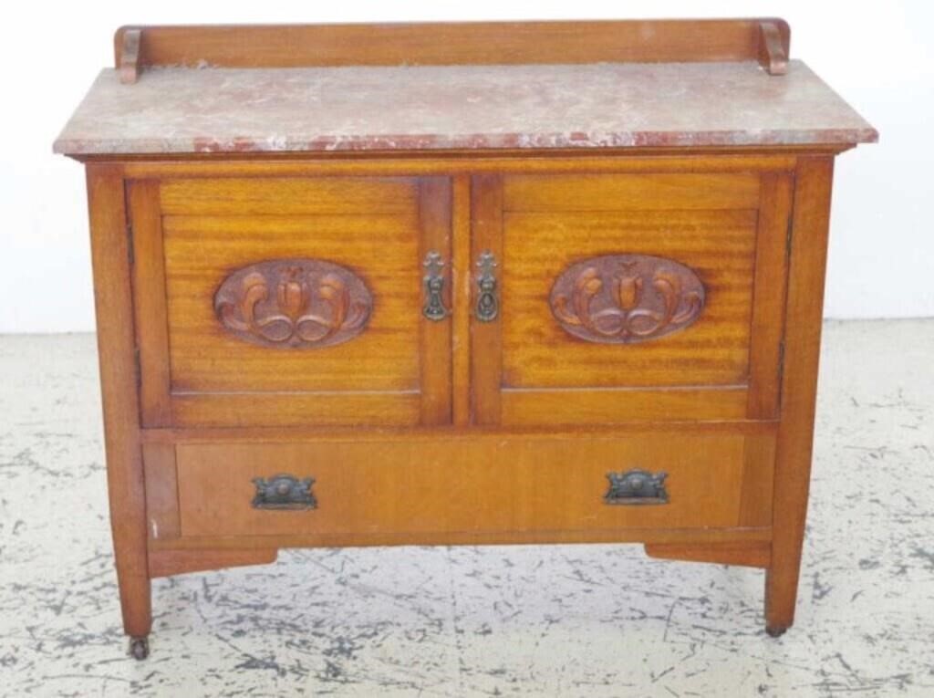 Early 20th century marble top washstand