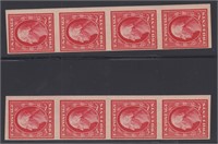 US Stamps #384 Mint NH 2 X V Strip of 4 CV $100