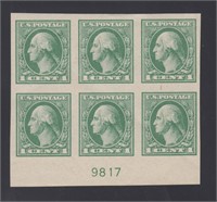US Stamps #531 Mint OG Plate Block of 6