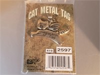 Cat metal tag