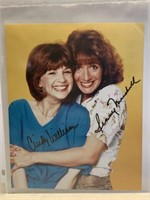 Penny Marshall And Cindy Williams Autographed