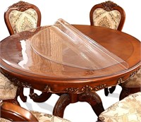 34 Inch Round Clear Table Protector  PVC Vinyl