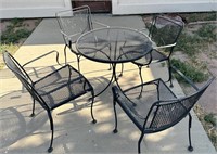 Metal Patio Set With 4 Chairs