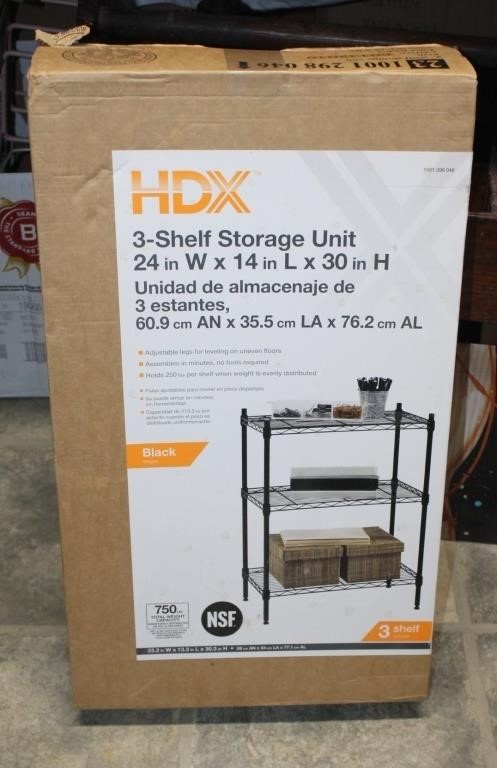 NEW HDX 3 SHELF STORAGE UNIT