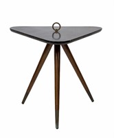 Unique Triangular Tripod Cocktail Table