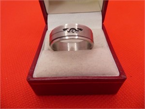 Stainless Steel Spinner Band Size 11