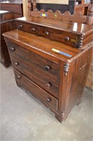 Wood Dresser with Inset Drawers on Top