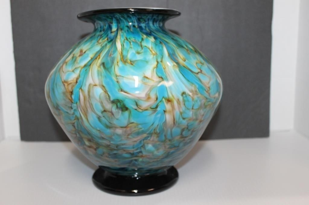 Beautiful Zeus & Mermaid, Hand Blown Urn