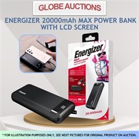 ENERGIZER 20000mAh MAX POWER BANK W/ LCD SCREEN