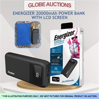 ENERGIZER 20000mAh POWER BANK W/ LCD SCREEN