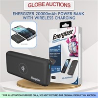 ENERGIZER 20000mAh POWER BANK W/ WIRELESS CHARGING