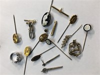 Group Of Misc. Stick Pins & Jewelry