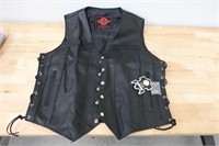 Alpha Cycle Gear Leather Vest NWT Size