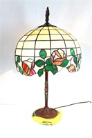 Tiffany-Style "Roses" Stained Glass Lamp