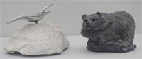 Aluminum Canadian Goose & Soap Stone Bear