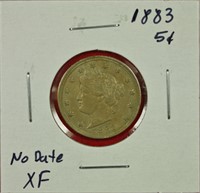 1883 Liberty Nickel "No Cents" XF