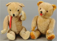 TWO JOINTED TEDDY BEARS