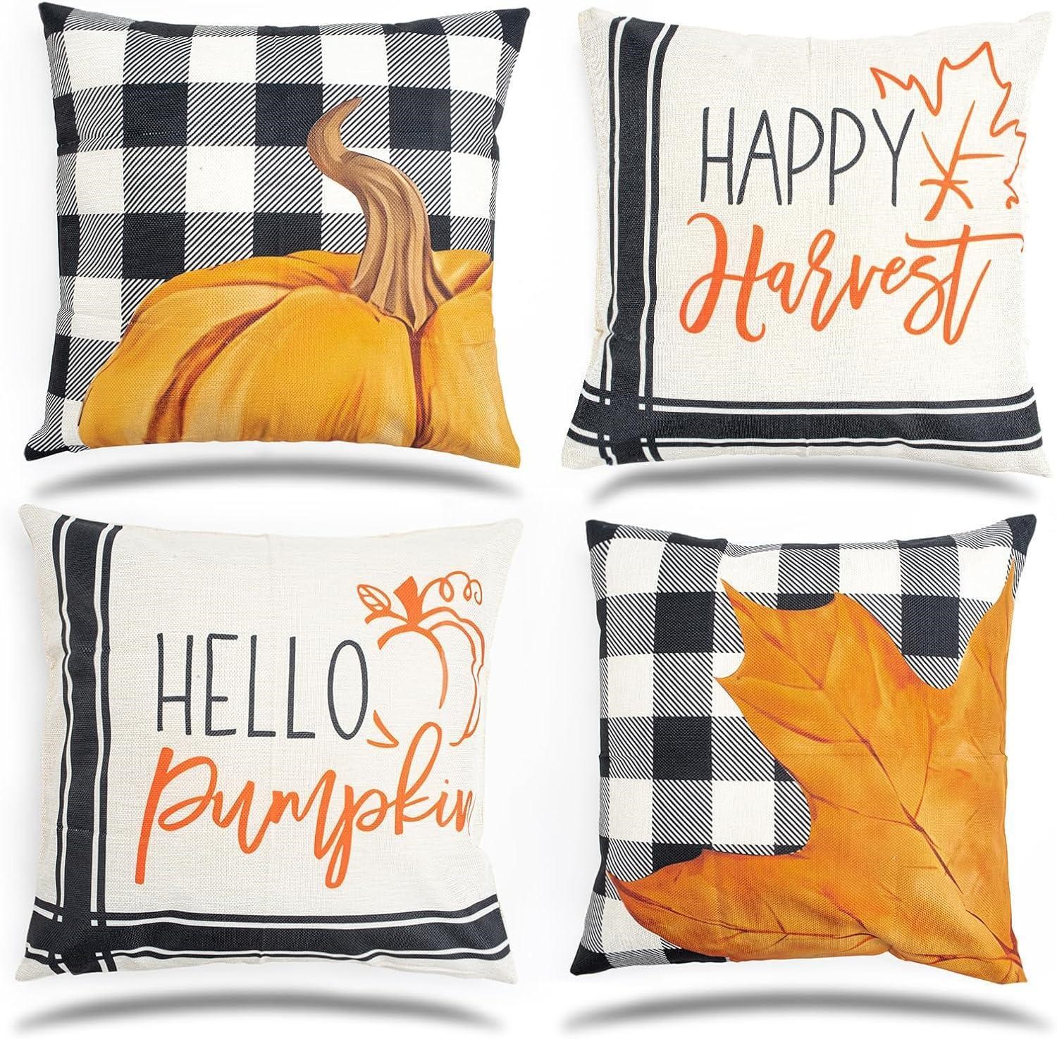 Fall Pillow Covers 18x18 inch x2