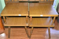 Matching Pair of Side Tables - Measures 2T the