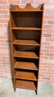 Wood Book Shelf 10x16x56 inches tall