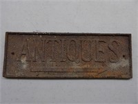 Cast Iron "Antiques" Sign