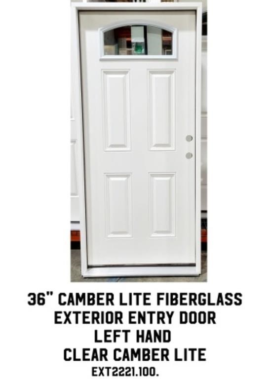 36" LH Camber Lite Fiberglass Ext. Entry Door