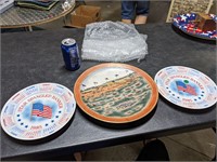 3 Commemorative Patriotic Plates