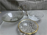 Clear Glass Bowls and Platter