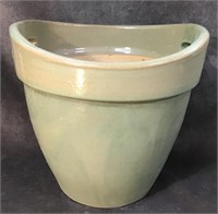 Glazed Green Planter Pot - 13" Tall