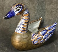 Painted Brass Duck