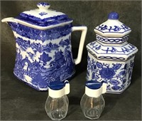 Asian Design Teapot, Ginger Jar, S&P Shaker
