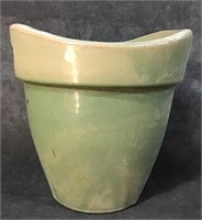 Glazed Green 9" Planter Pot