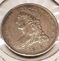 1838 R.E. Half Dollar XF