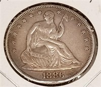 1886 Half Dollar XF