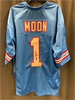 Autographed Warren moon HOF Houston Jersey