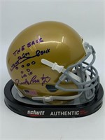 Rudy Ruettiger Signed Notre Dame Mini Helmet