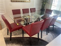 Designer Dinning table 8 Leather chairs $3,900