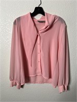 Vintage Femme Pink Button Up Shirt
