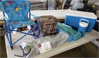 Camping Lot - 4 Folding Chairs, Coolers & Thermos