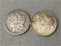 (2) Morgan Silver Dollars