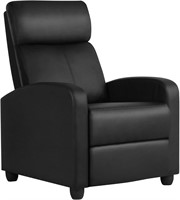 Yaheetech Recliner Chair - Black Faux Leather