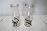 Pair Sunnybrook Dairy Pint Bottled