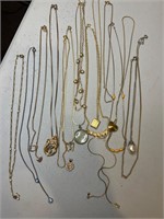 Vintage Gold tone necklace lot