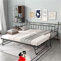 FULLJOJOR Twin Day Bed with Trundle Bed Twin