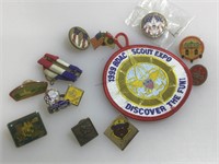 Vintage Boy Scout Pins, patches and More.