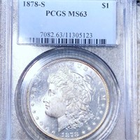 1878-S Morgan Silver Dollar PCGS - MS63