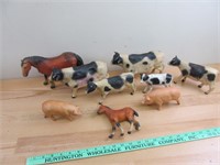 Antique Early Plastic Celluloid Farm Animals Toys