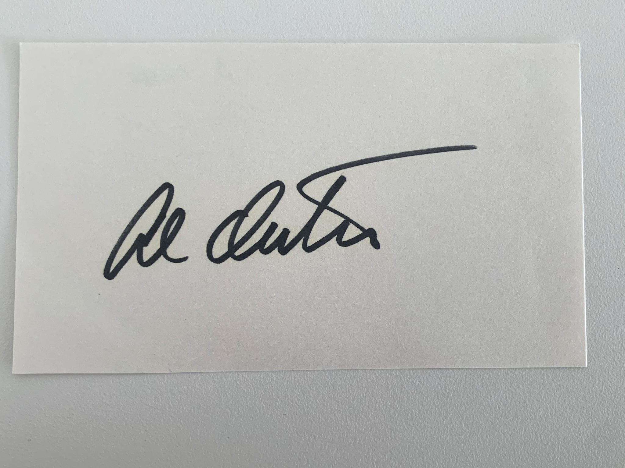 Al Oerter original signature