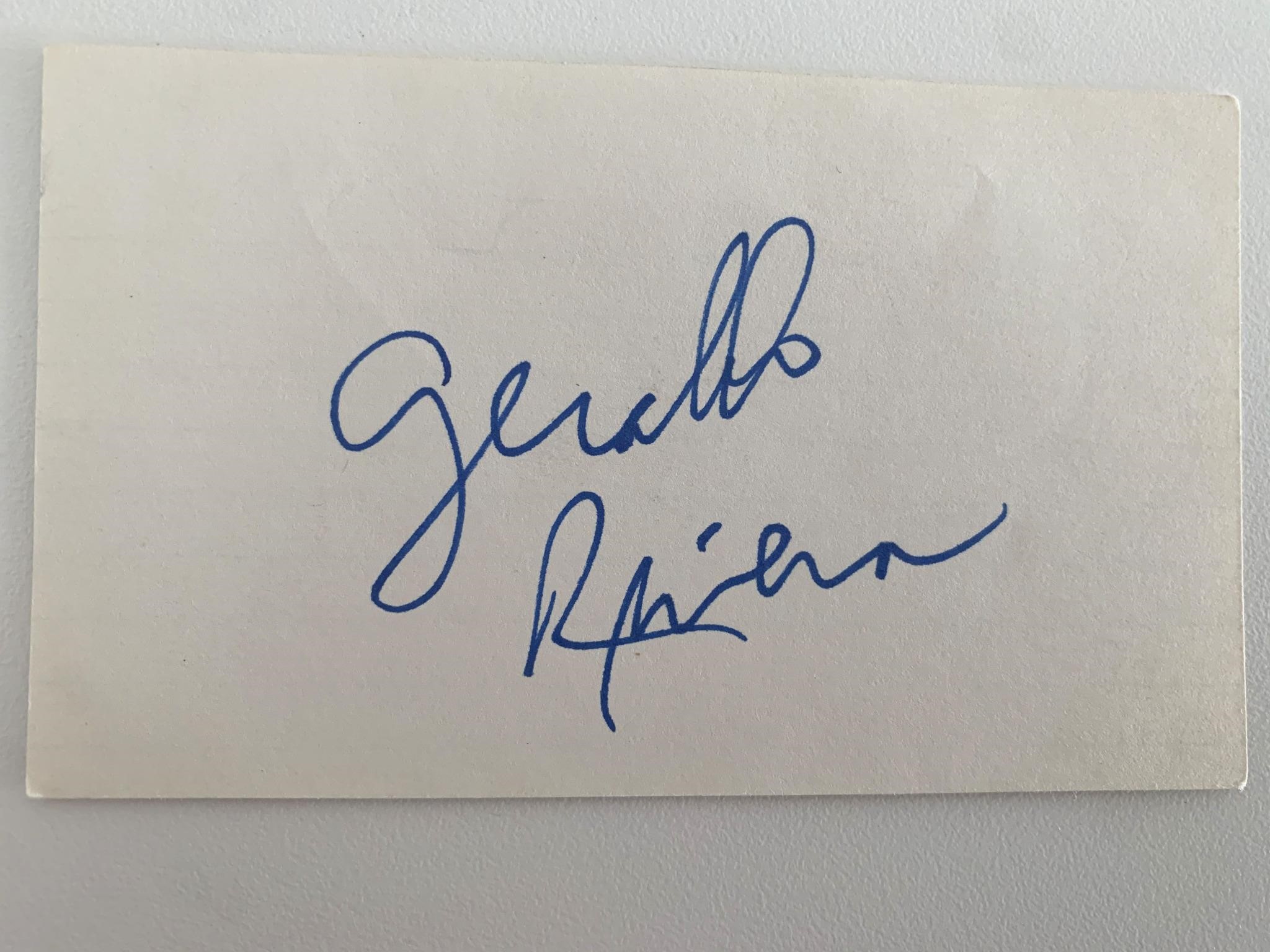 Geraldo Rivera original signature